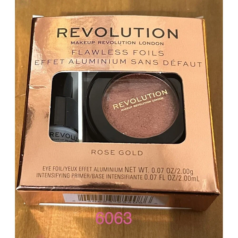Makeup Revolution Flawless Foils Rose Gold Metallic Eyeshadow 3Pc Lot New